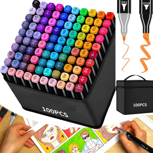 100 farben marker stifte set - 100,