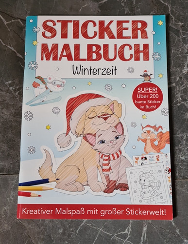 Sticker malbuch winterzeit - sticker,