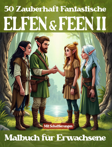 Malbuch erwachsene elfen - elfen, &