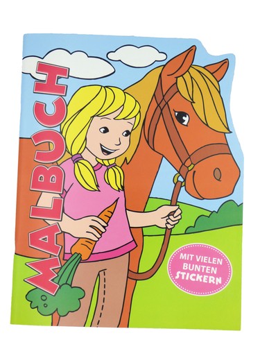 Pony malbuch für kinder - malbuch, ab