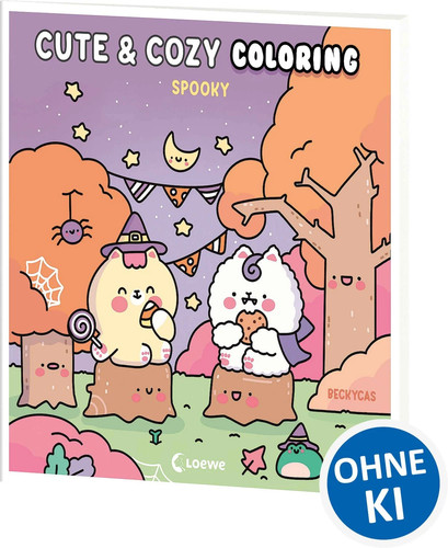Cute cozy coloring spooky - cute,