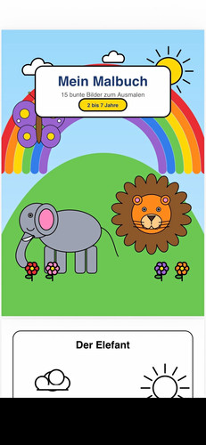 Malbuch der elefant 15 - –,