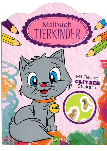 Malbuch tierkinder mit glitzer - tierkinder,