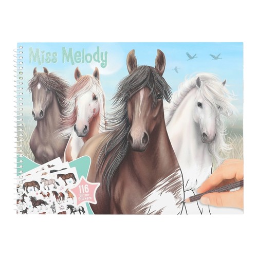 Miss melody pferde - pferde, malbuch